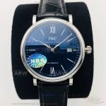 NRS Factory IWC Portofino Automatic 40 MM Blue Face Stainless Steel Case Cal.35111 Men's Watch